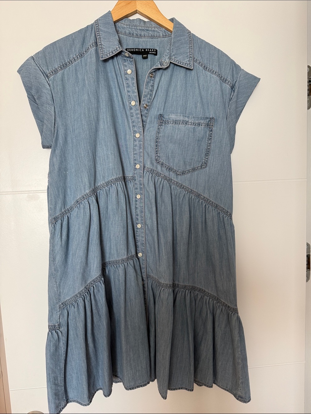 Veronica Beard Light Blue Denim Mini Dress